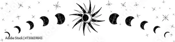 Obraz Hand drawn celestial background