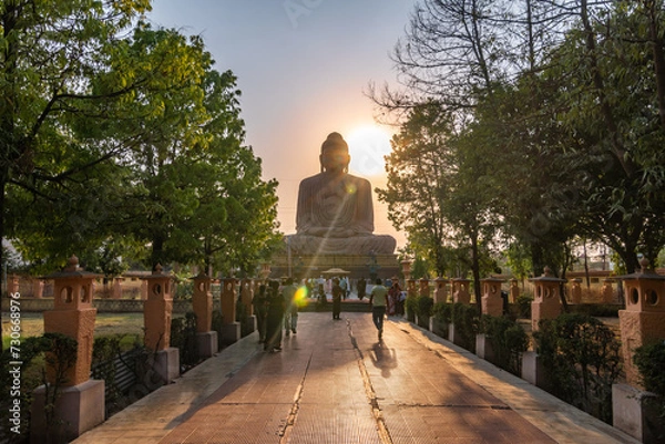 Fototapeta Budhist Monasteries and statues of Bodhgaya in India