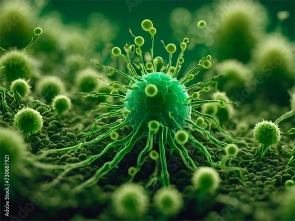 Fototapeta Microscope Virus 