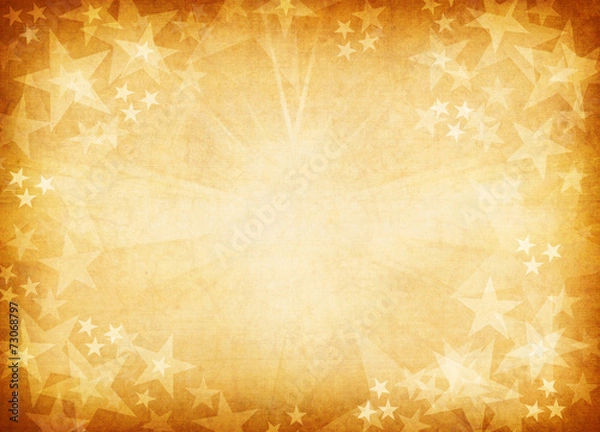 Fototapeta Retro background with glowing stars.