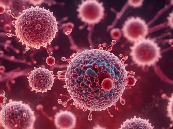 Fototapeta Microscope Virus 