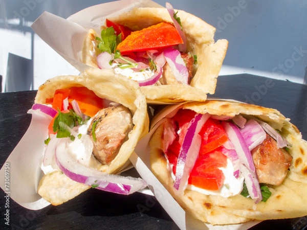 Fototapeta Pita gyros souvlaki