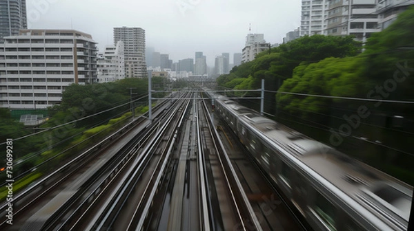 Fototapeta train view