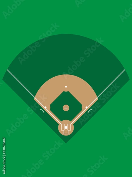 Fototapeta Baseball field basic