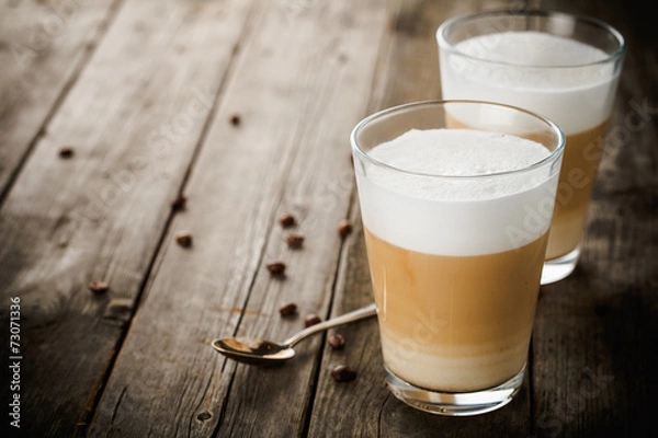 Obraz Dwie szklanki latte