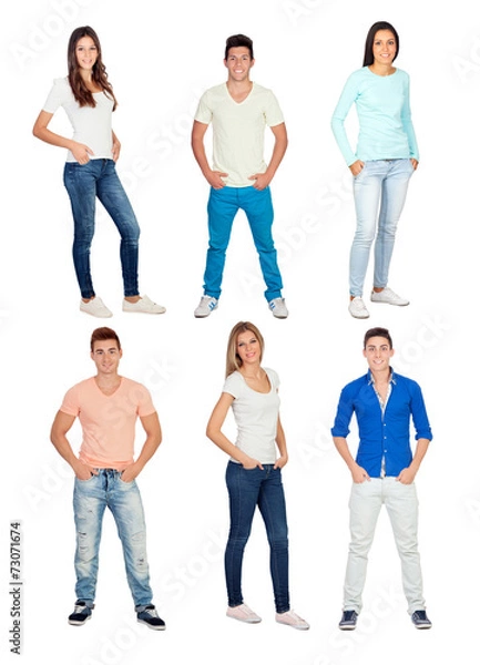 Fototapeta Casual and young people