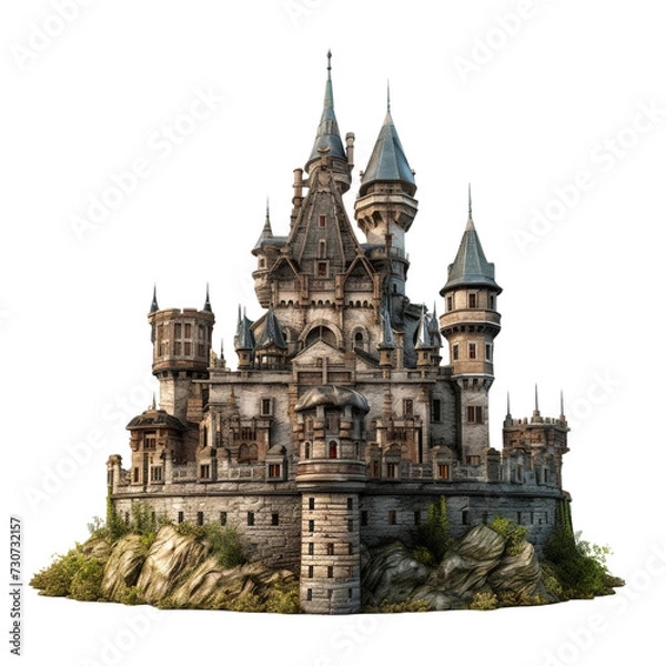 Obraz Castle house isolated on transparent background