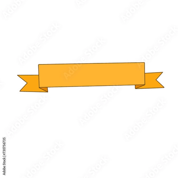 Obraz Orange ribbon elements