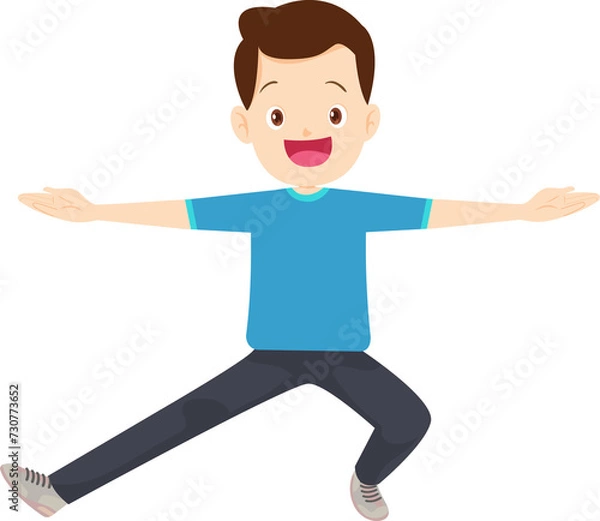 Obraz young man exercise actions body healthy