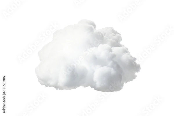 Obraz Puffy cloud isolated on transparent background Generative Ai