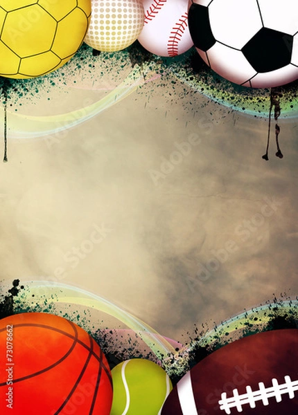 Obraz Sport balls background