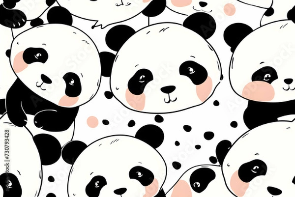 Obraz seamless pattern with panda