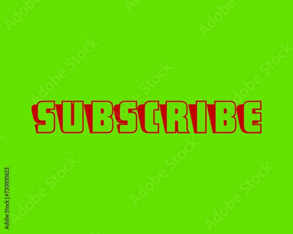Fototapeta Subscribe on a green background for social media use