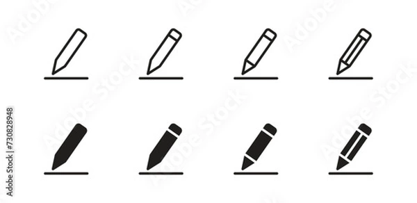 Fototapeta Edit icon set. Pencil icon, sign up icon vector illustration