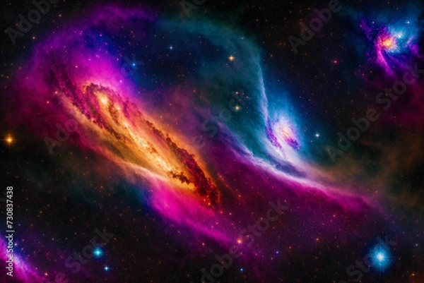 Fototapeta Space background. Cosmic Enigma. Capturing the Mysteries of a Black Hole in Space. Generative AI