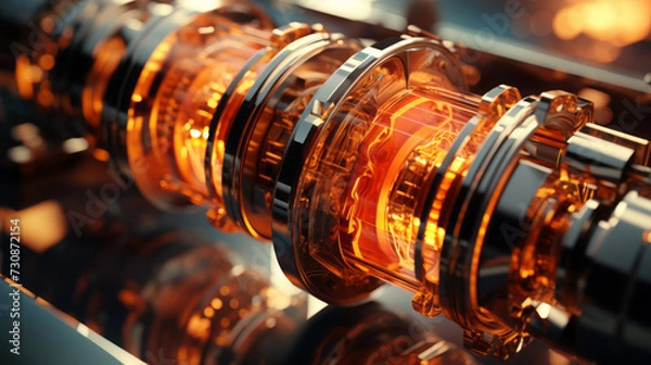 Obraz Enhancing ambiance and taste: Light, Red, and White Glass Bar Equipment for Isolated Bottle Drinks, generative AI