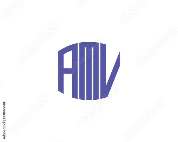 Fototapeta AMV Logo design vector template
