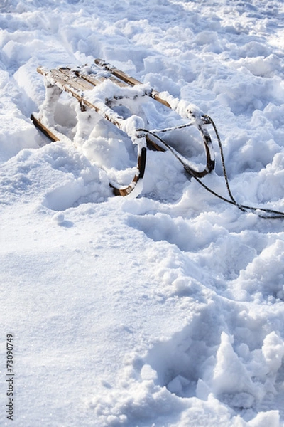 Obraz Sledges in deep snow