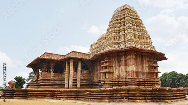 Obraz Side View of Kakatiya Rudreshwara Temple, Palampet, Warangal, Telangana, India.