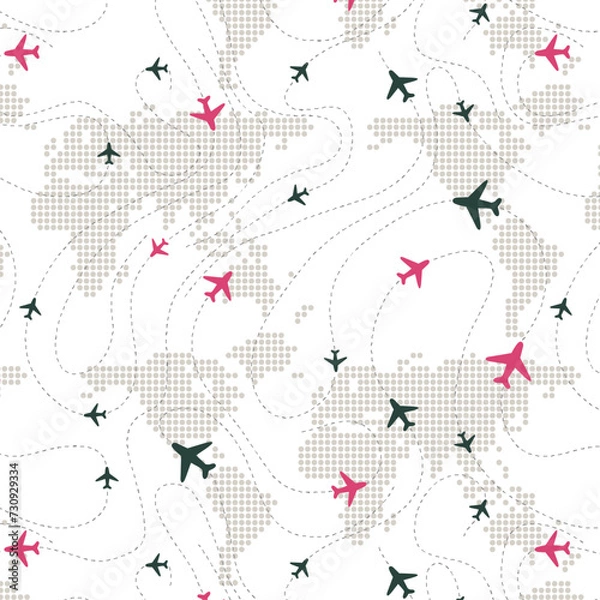 Obraz Flying planes over the world
