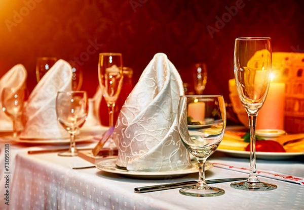 Obraz restaurant set