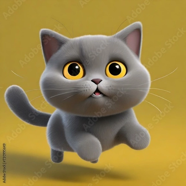 Obraz scottish cat illustration