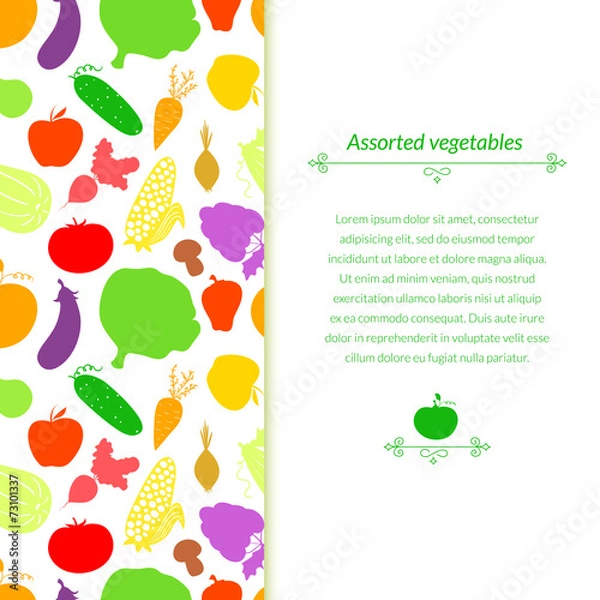 Fototapeta Vegetables vector background