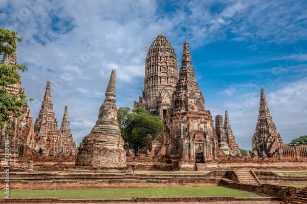 Fototapeta Old Temple wat Chaiwatthanaram of Ayuthaya Province