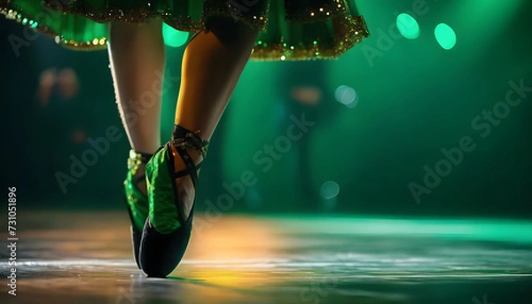 Fototapeta Dancer with green dress