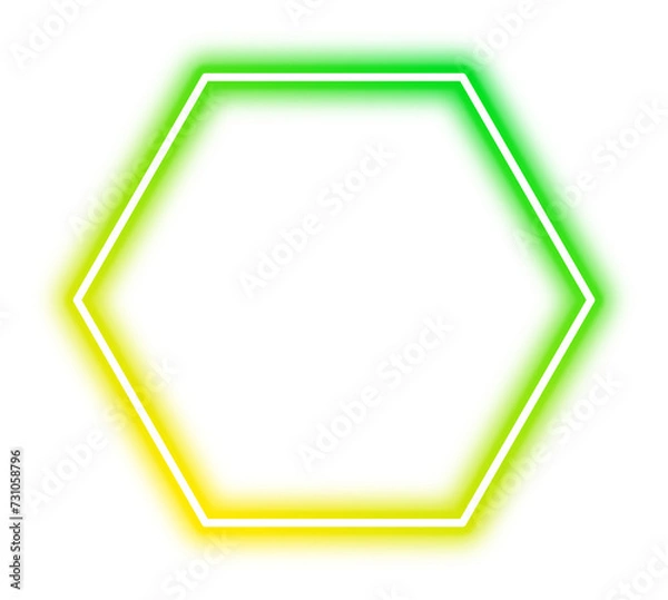 Fototapeta Geometric Colorful Gradient Neon Frame