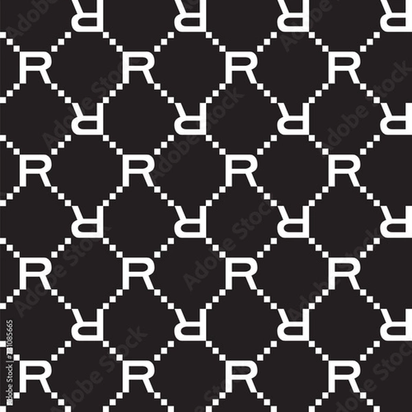 Obraz R monogram vector illustration design