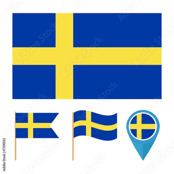 Obraz Sweden, country flag vector