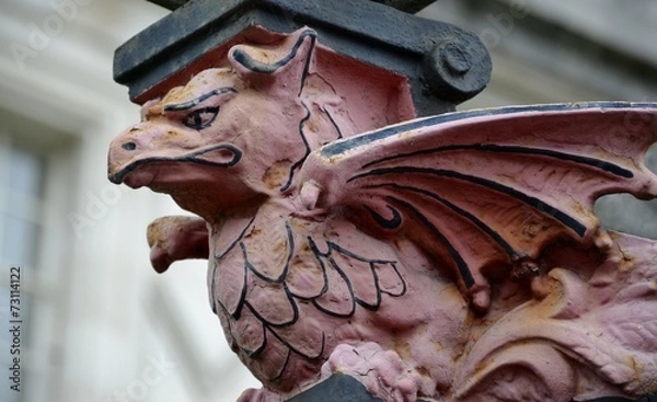 Fototapeta Sculpture of dragon from Cardiff