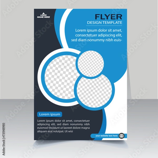 Obraz Brochure design, annual report, cover modern layout, poster, flyer vector template in A4 size