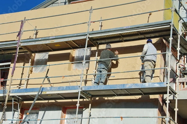 Obraz crépissage d'une facade immeuble