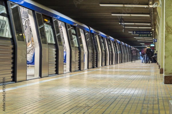 Obraz Subway train stopped in station