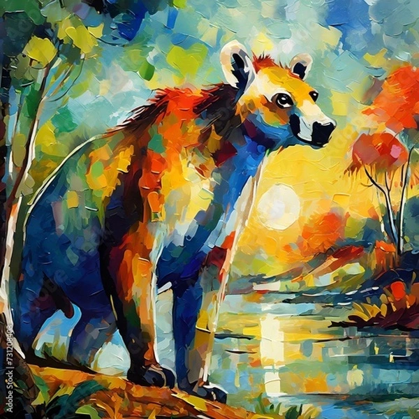 Obraz Watercolor painting of a bear