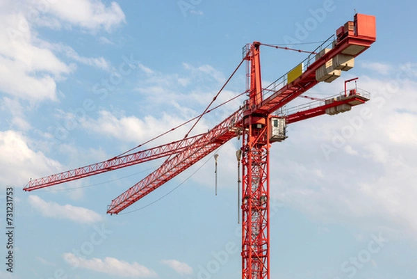 Fototapeta A crane at a construction site in Vienna