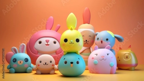 Obraz 3d render of a toys