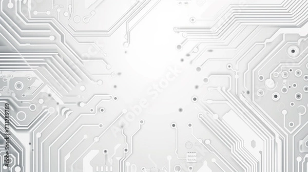 Fototapeta Grey technology background in processor style