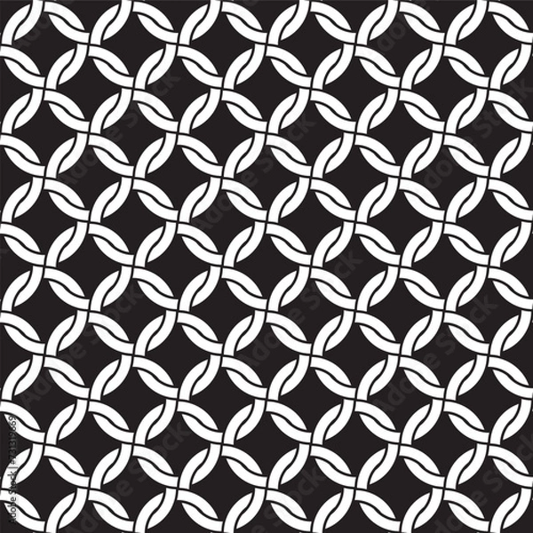 Fototapeta Seamless interlinking circle pattern background