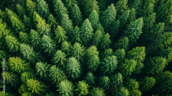 Fototapeta background of green forest
