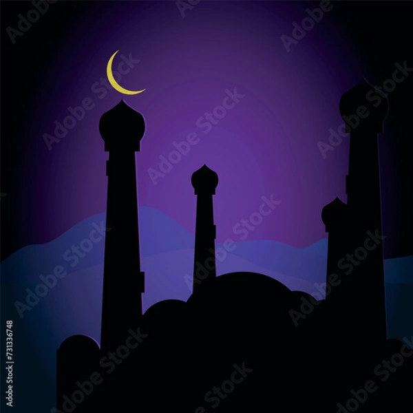 Obraz illustration, creative islamic holly background frame