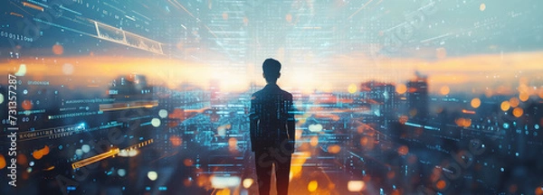 Fototapeta Digital Strategy in Action: Navigating the Future of Business with Innovation and Technology