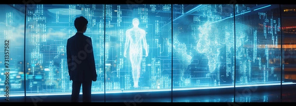 Fototapeta Digital Strategy in Action: Navigating the Future of Business with Innovation and Technology