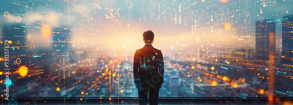 Fototapeta Digital Strategy in Action: Navigating the Future of Business with Innovation and Technology