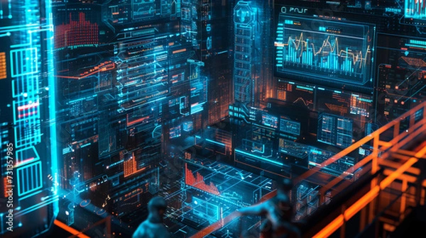 Fototapeta Digital Strategy in Action: Navigating the Future of Business with Innovation and Technology