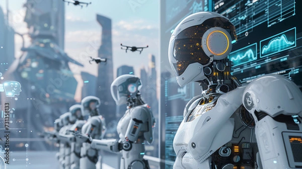 Fototapeta Digital Strategy in Action: Navigating the Future of Business with Innovation and Technology