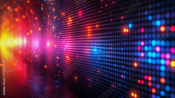 Obraz Color spectum light LED grid