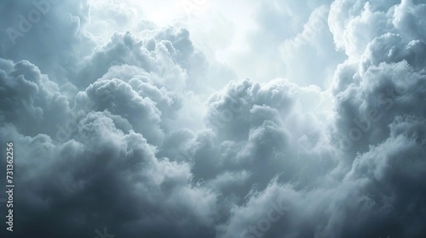 Obraz Storm clouds on grey sky